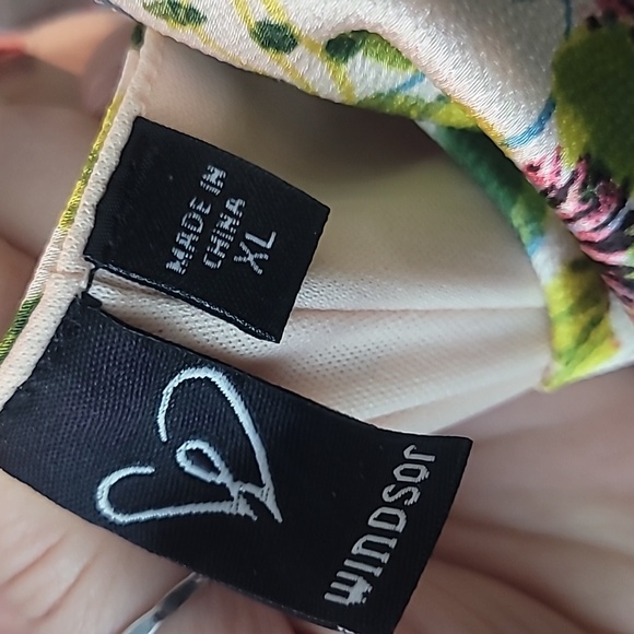 Windsor Elaine Floral Satin Slip Gown Women Size XL - Picture 5 of 6